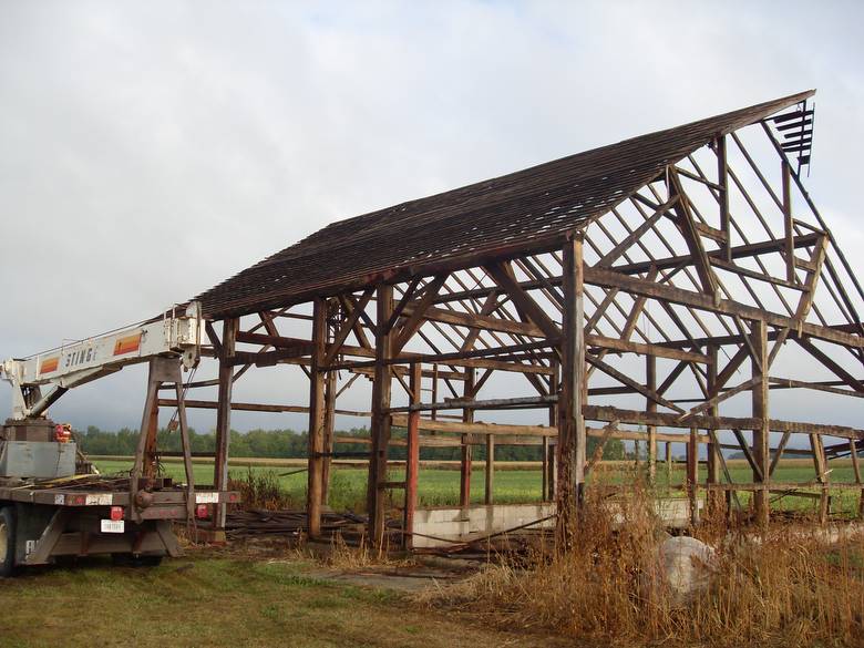 Yocum Barn Exterior with Siding Removed